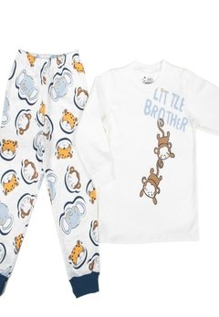Pijama Infantil Branco Brother Have Fun - comprar online
