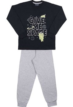 Pijama Infantil Preto Give Me Vrasalon