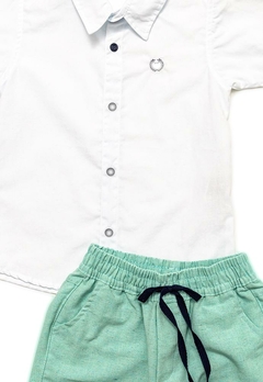 Conjunto Camisa Bermuda Infantil Verde Vigat - comprar online