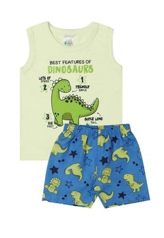 Conjunto Infantil Bege Dinossauro Pulla Bulla