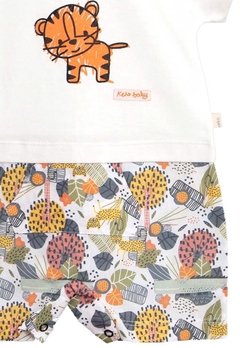 Macaquinho Conjunto Shorts Selva Canguru Cru Keko & Beka - comprar online