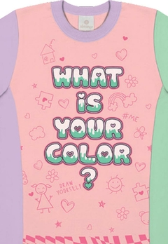 Vestido Curto Estampado Colorido Infantil Abrange - comprar online