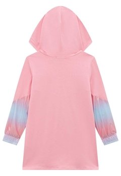 Vestido Infantil Moletom Capuz Rosa Infanti - comprar online