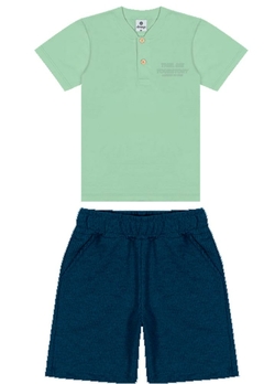 Conjunto Camiseta Shorts Sarja Infantil Abrange