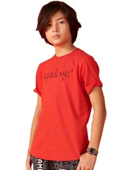 Camiseta Infantil Vermelha Miner On Johnny Fox na internet