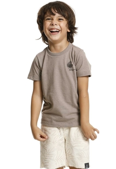 Conjunto Camiseta Bermuda Infantil Estampado Marrom Banana Danger - comprar online