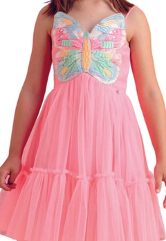 Vestido Rosa Tule Borboleta Infantil Petit Cherie - comprar online