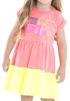 Vestido Curto Infantil Rosa Serelepe - comprar online