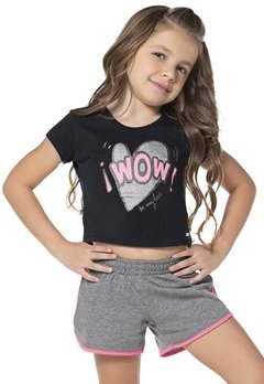 Blusa Infantil Preta WOW Vrasalon