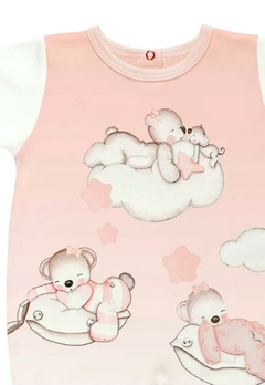 Macacão Curto Bebê Malha Rosa Anjos Baby - comprar online