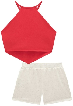 Conjunto Infantil Shorts Vermelho Lilimoon - comprar online