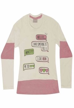 Blusa Infantil Manga Longa Branca Catavento