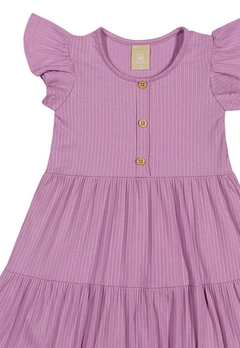 Vestido Infantil Canelado Rosa Colorittá - comprar online