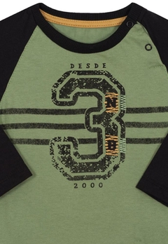 Camiseta ML Desde 2000 Verde Preto Nini&Bambini - comprar online