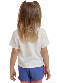 Conjunto Shorts Infantil Azul Turma da Monica Mon Sucré - comprar online