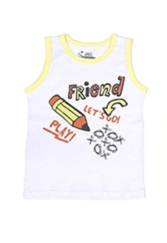 Pijama Friend Let´s Go Meia Malha Amarelo Have Fun - comprar online