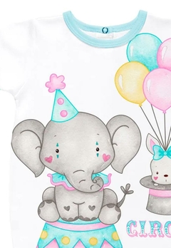 Macacão Curto Bebê Malha Elefante Anjos Baby - comprar online