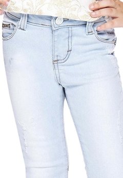 Calça Lavagem Clara Destroyed Jeans Mania Kids - comprar online