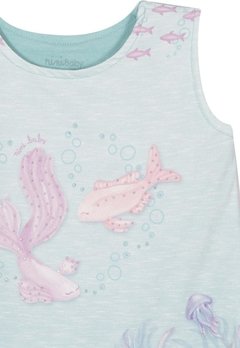 Macacão Infantil Azul Peixes Nini&Bambini - comprar online