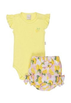 Conjunto Body Bebê Amarelo Anjos Baby - comprar online