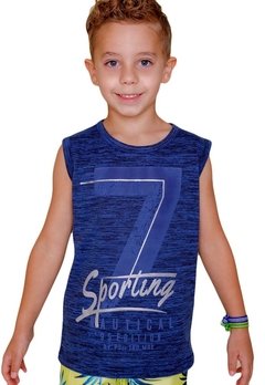 Camiseta Infantil Azul Sporting Passagem Secreta