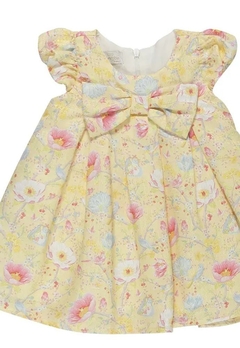 Vestido em Tecido Maquinetado Amarelo Anjos Baby - comprar online