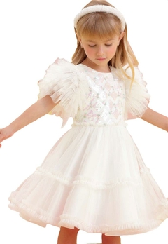 Vestido Infantil Festa Branco Petit Cherrie