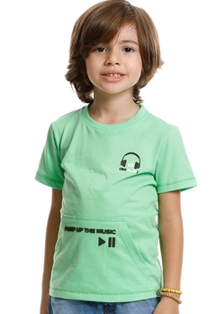 Camiseta Curta Infantil Verde Banana Danger