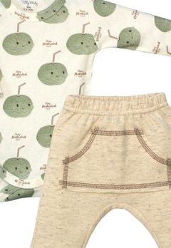 Conjunto Body Calça Estampado Verde Tilly Baby - comprar online