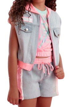 Colete Infantil Capuz Rosa Petit Cherrie - comprar online