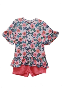 Conjunto Bata Shorts Sarja Rosa Bugbee