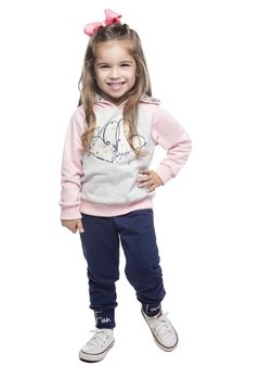 Conjunto Moletom Infantil Rosa Have Fun