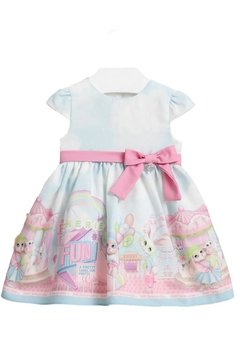 Vestido Infantil Azul Laço Petit Cherrie