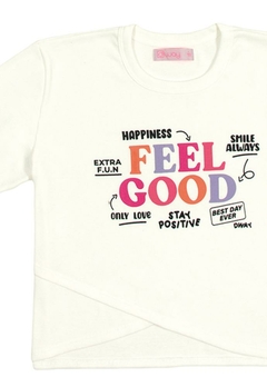 Blusa Infantil Estampado Off White D'Way - comprar online