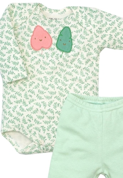 Kit Body e Calça de Suedine Folhas Tilly Baby - comprar online