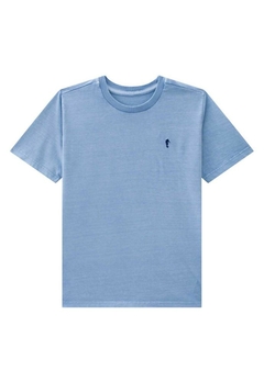 Camiseta Malha Infantil Azul Onda Marinha