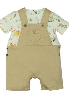 Conjunto Body Infantil Marrom Grow Up