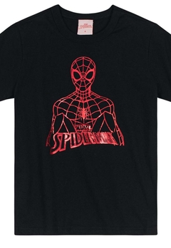 Camiseta Preta Spider Man Infantil Brandili - comprar online