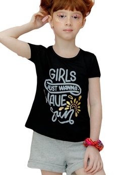 Conjunto Infantil Preto Girls Passagem Secreta