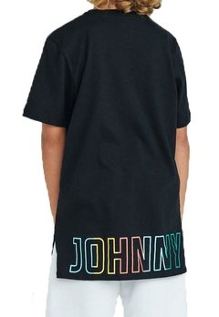 Camiseta Infantil Preta Johnny Fox - Vim Vi Venci Moda Infantil e Teen