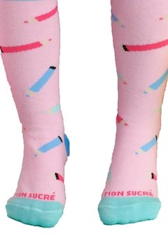 Meia Infantil Rosa Mon Sucre - comprar online