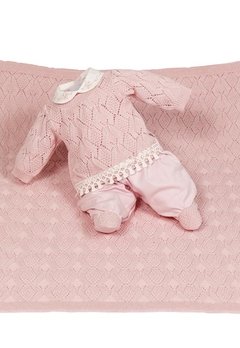 Saída de Maternidade Tricot Luiza Rosa Beth Bebê - comprar online