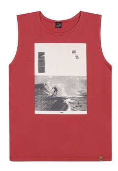 Camiseta Regata Infantil Waves Vermelho Elian - comprar online