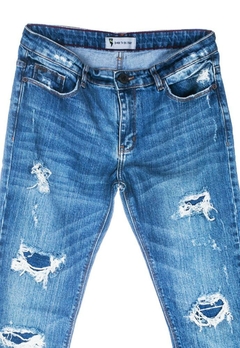 Calça Masculina Infantil Lavagem Jeans Mini Us - comprar online