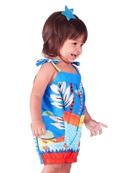 Macacão Infantil Estampado Folhas Precoce