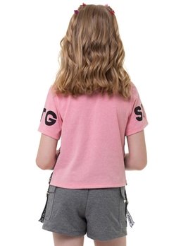 Camiseta Infantil Rosa Açucena na internet
