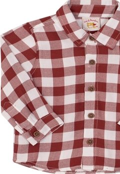 Camisa ML Infantil Xadrez Vermelho Nini&Bambini - comprar online