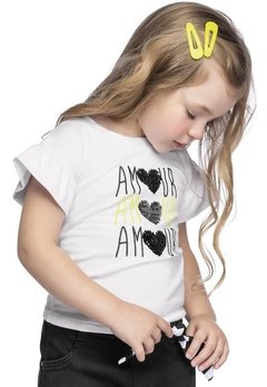 Blusa Infantil Amour Branco Colorittá