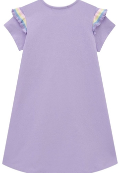 Vestido Infantil Cotton Unicórnio Lilás Kukiê - comprar online