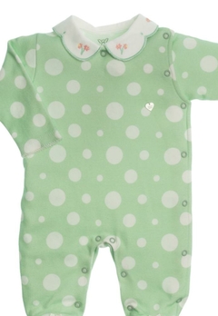 Macacão Longo Bebê Suedine Verde Anjos Baby - comprar online